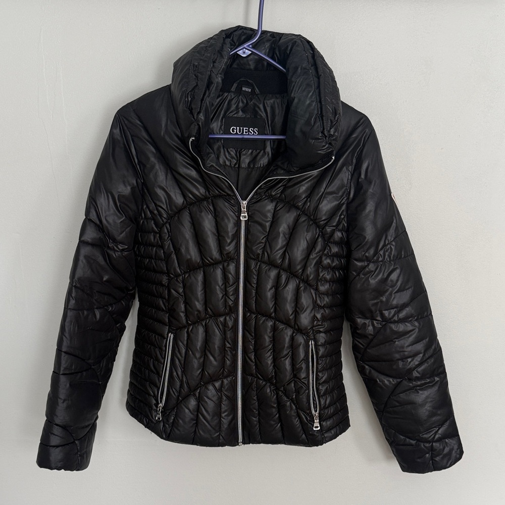 GUESS Women's Black Puffer Jacket